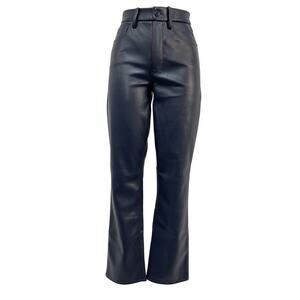 Good American Faux Leather Blue Classic Size 6 Pants